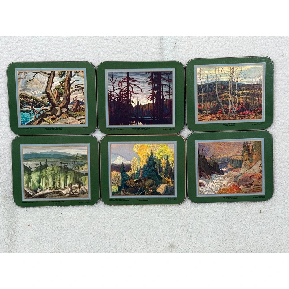Vintage Jason Coasters Scenic Painting Art Gallery of Ontario Set 6 Box